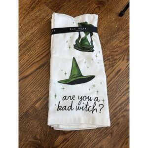Rae Dunn NWT Wicked Kitchen Towels Elphaba Glinda Wizard Of Oz Cotton